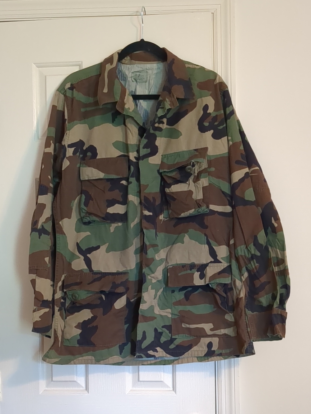 Men's Woodland Camo Field Jacket - Green/Brown
